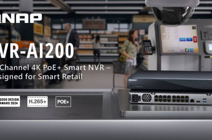 QNAP Launches the 16-channel PoE+ Network Smart NVR TVR-AI200, Providing a Highly-efficient Smart Surveillance Solution for Retail and SMBs
