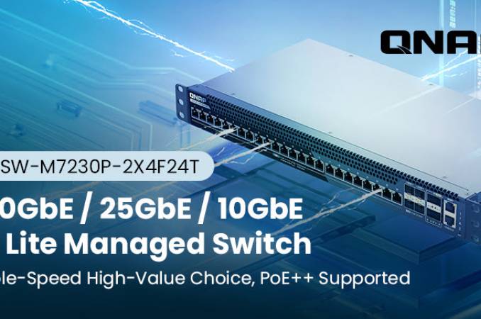 QNAP Expands Its 100GbE Lineup with the QSW-M7230P-2X4F24T L3 Lite Managed PoE++ Switch